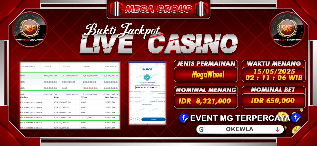 Bukti JP situs Okewla hari Kamis, 15 Mei 2025