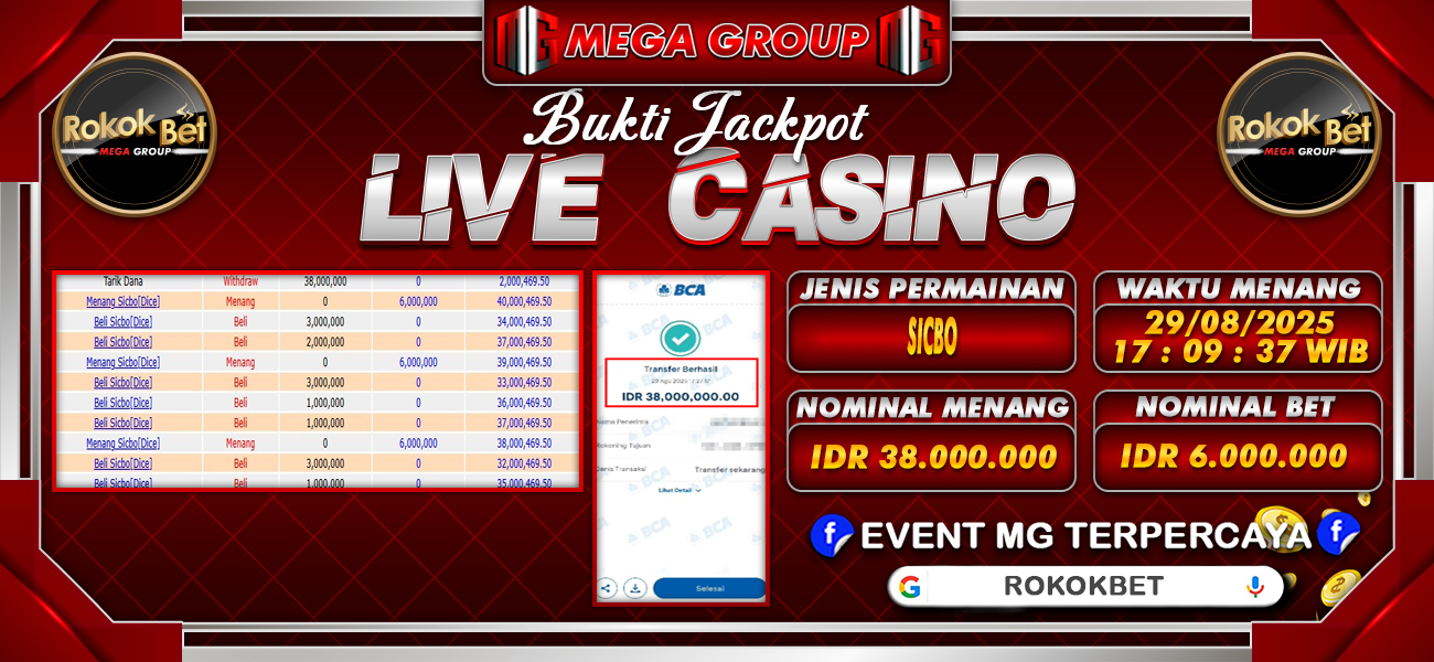 Bukti JP situs Rokokbet hari Jumat, 29 Agustus 2025