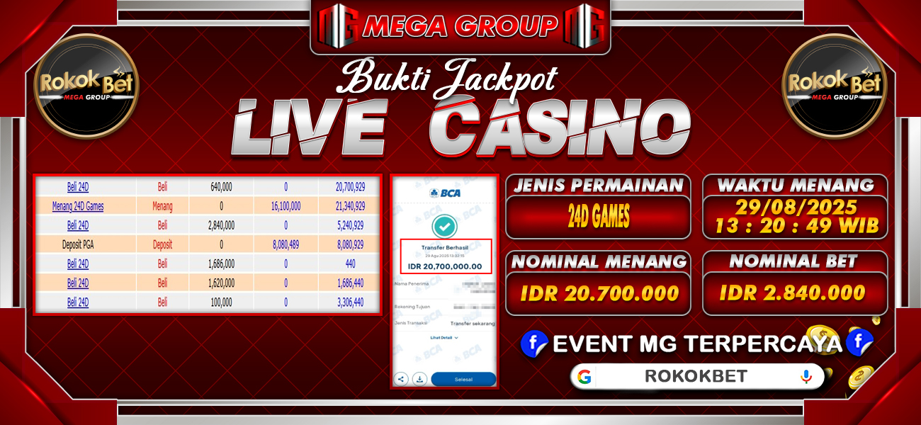Bukti JP situs Rokokbet hari Jumat, 29 Agustus 2025