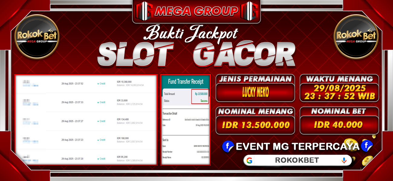 Bukti JP situs Rokokbet hari Sabtu, 30 Agustus 2025